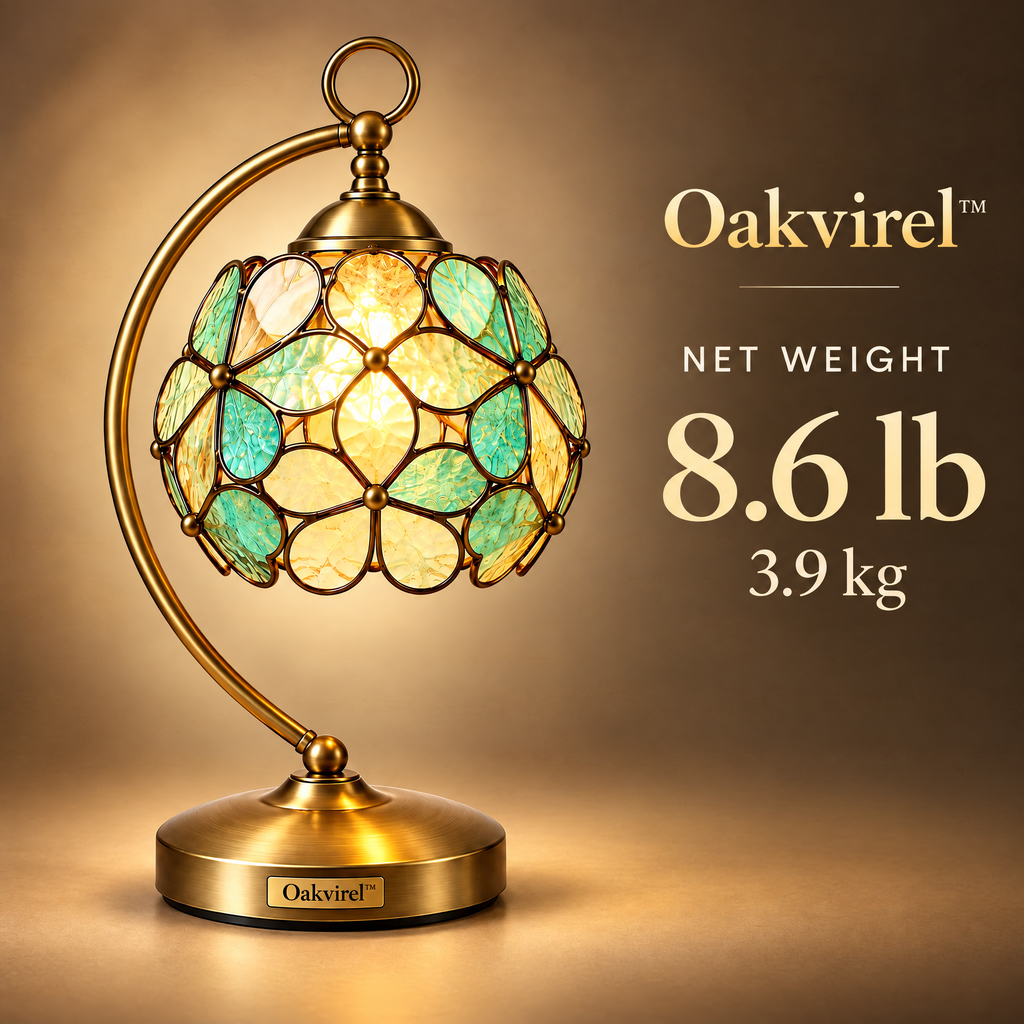 Oakvirel™ Aureline Mosaic Glass Accent Table Lamp