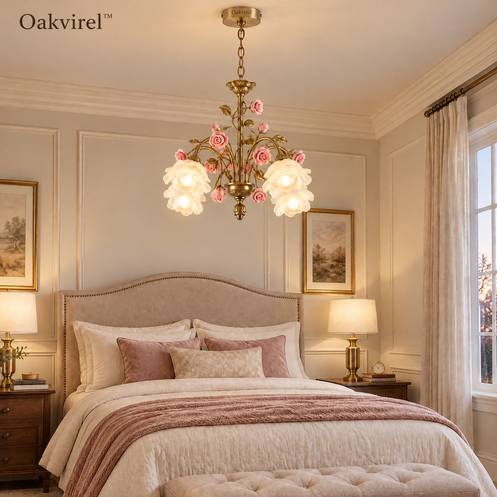 Oakvirel™ Rosalie 5-Light Floral Rose Chandelier