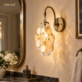Oakvirel™ Aurevia Capiz Crystal Wall Sconce
