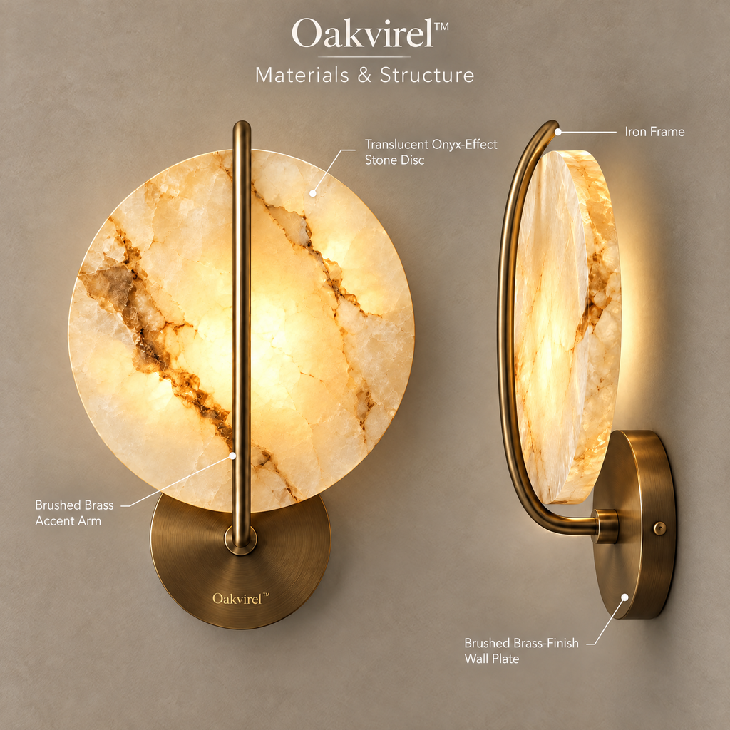 Oakvirel™ Solenne Onyx Halo Wall Sconce