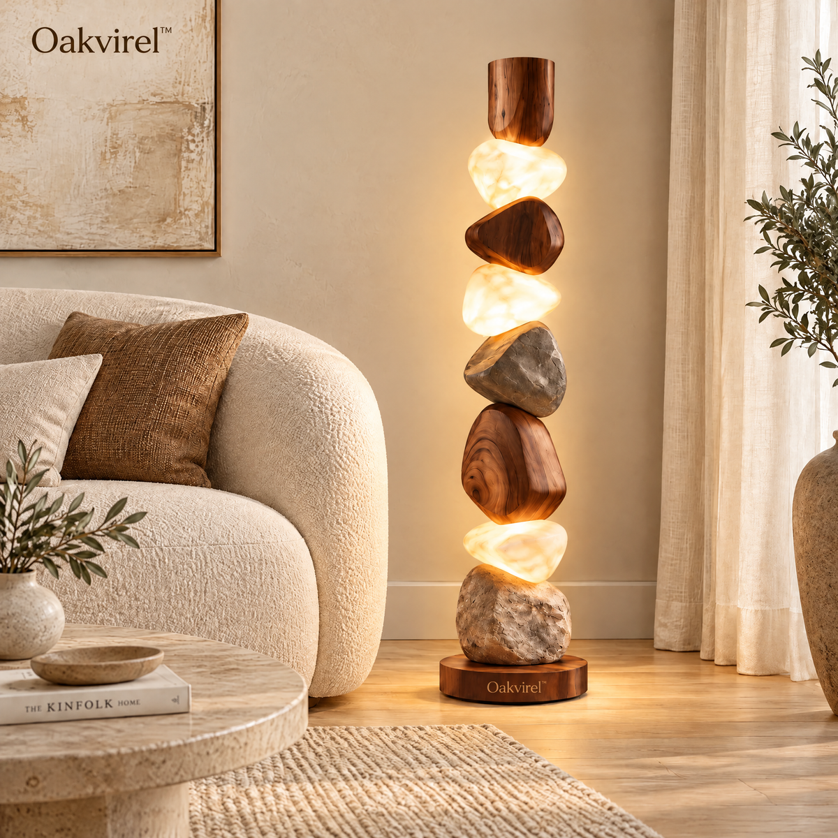 Oakvirel™ Cairn Illuminated Totem Floor
