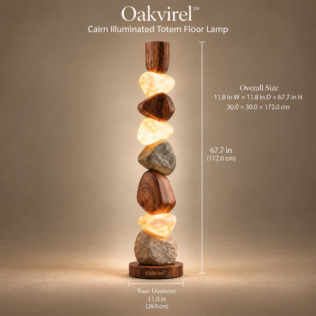 Oakvirel™ Cairn Illuminated Totem Floor