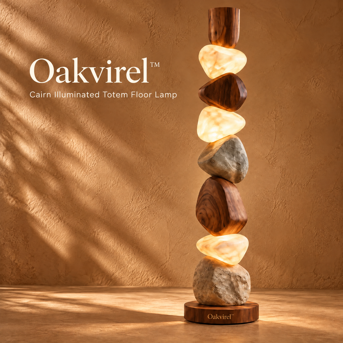 Oakvirel™ Cairn Illuminated Totem Floor